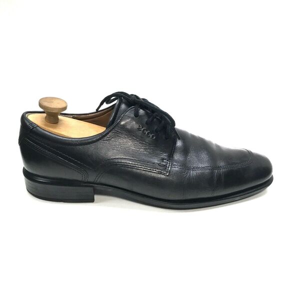 ECCO Windsor Extra Width Black Leather Comfort Dress Oxfords US 9.5 / 10 EU 44 main image 9